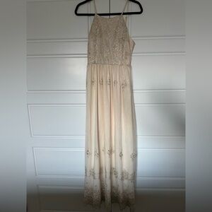 Cream lace maxi dress